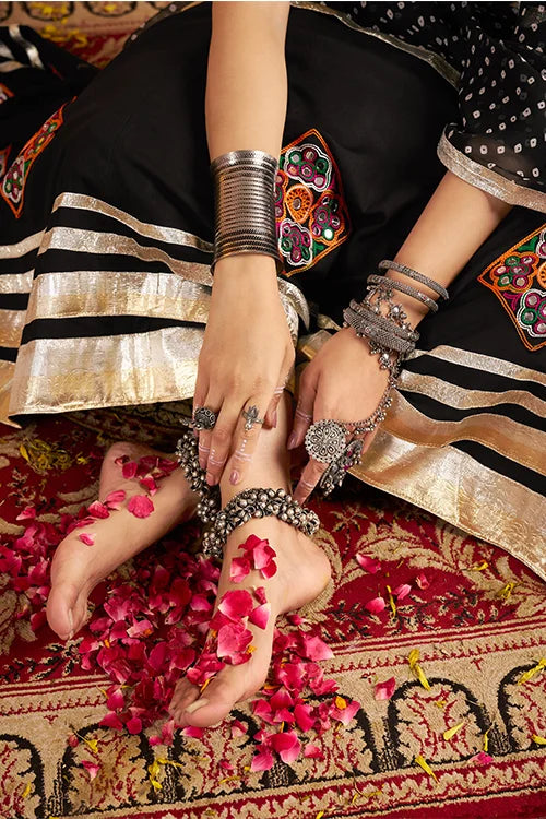 Designer Black Ready To Wear Chaniya Choli For Navratri
