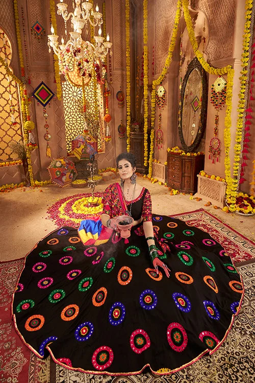 Black Ready To Wear Chaniya Choli For Navratri