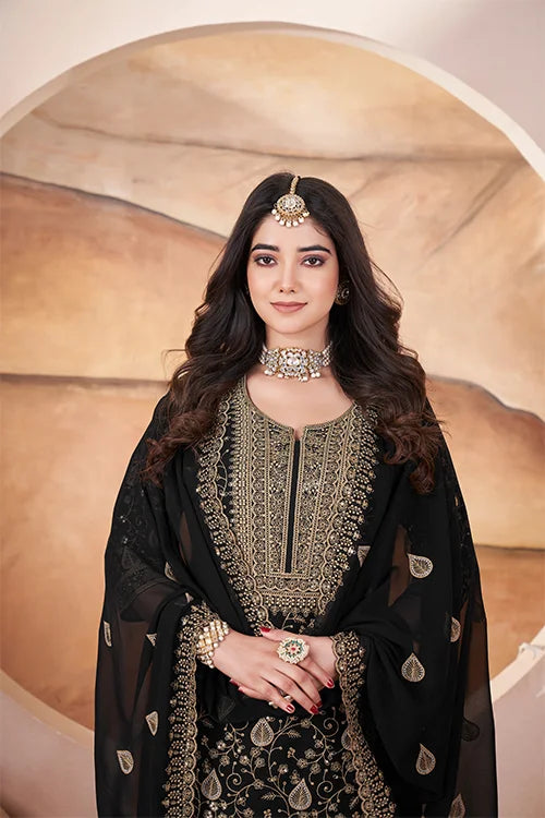 Black Color Pakistani Style Salwar Suit For Women