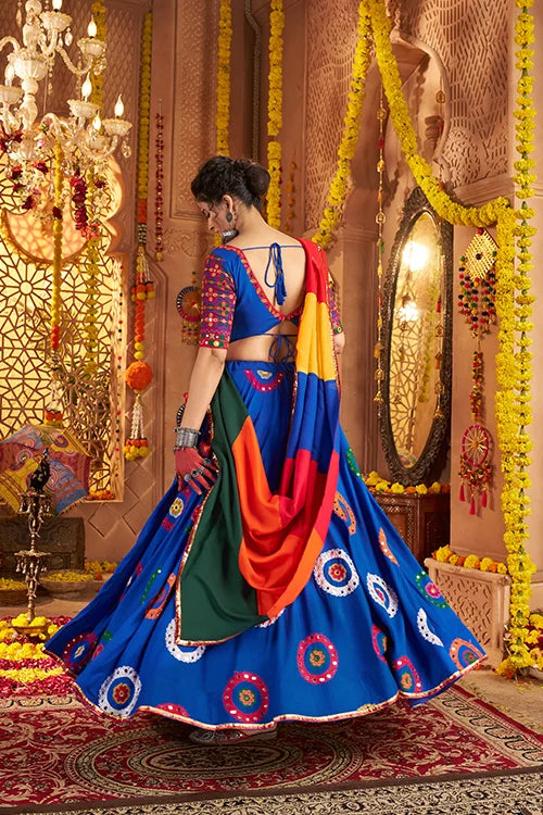 Royal Blue Color Traditional Chaniya Choli For Navratri