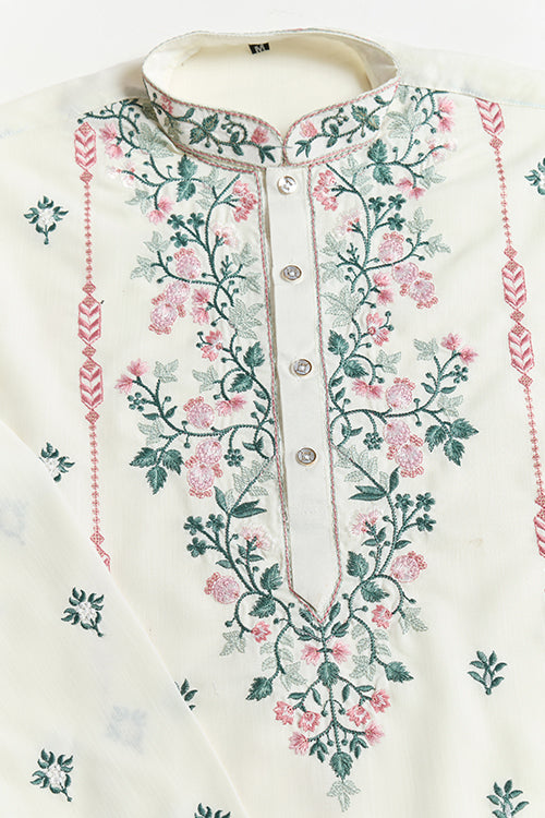 White Trending Kurta Design For Men
