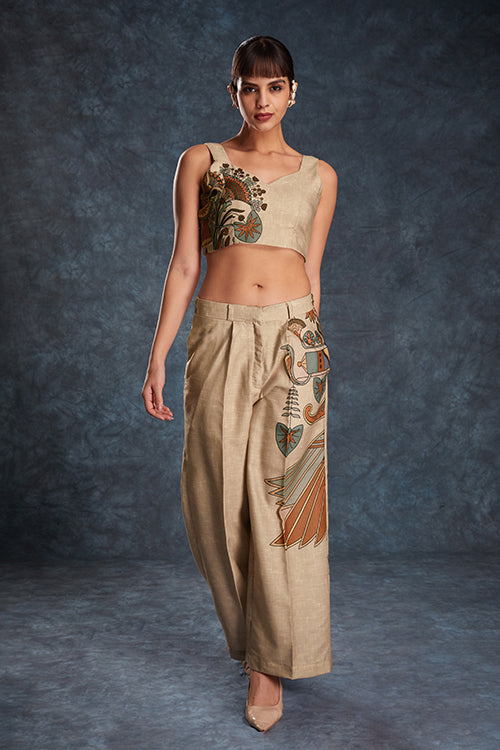 Stylish Fancy Wear Linen Printed Work Co-Ord Collection