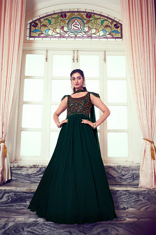 Latest Exclusive Designer Green Color Long Anarkali Ethnic Gown Collec MD Lifestyle Latest Exclusive Designer Green Color Long Anarkali Ethnic Gown Collec MD Lifestyle
