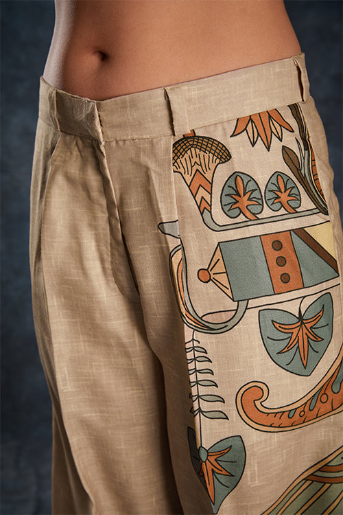 Stylish Fancy Wear Linen Printed Work Co-Ord Collection