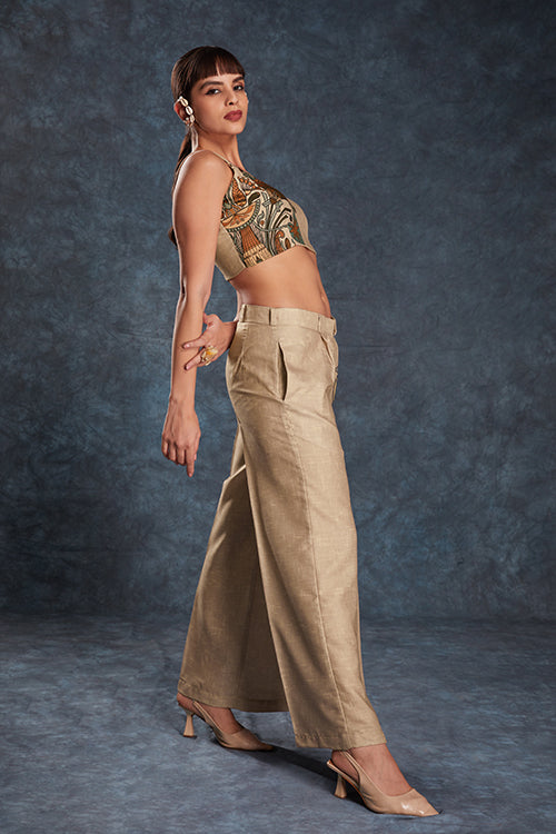 Stylish Fancy Wear Linen Printed Work Co-Ord Collection