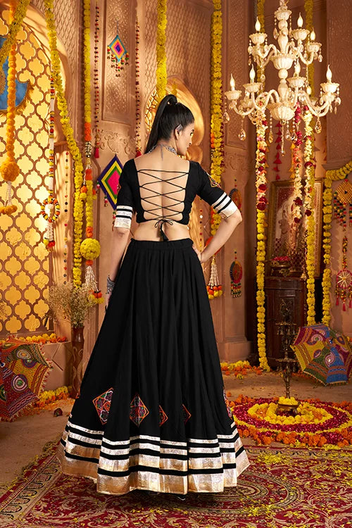 Designer Black Ready To Wear Chaniya Choli For Navratri
