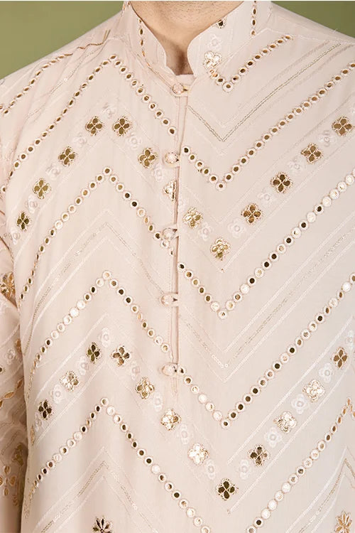 Stylish Ivery Silk Kurta For Special Occasions