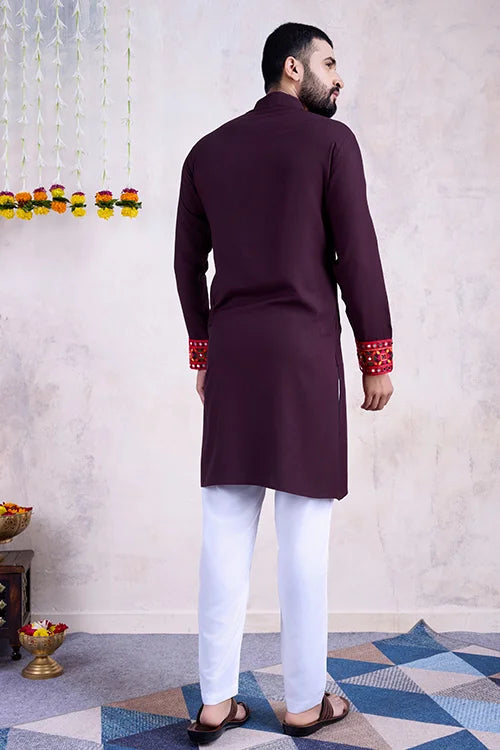 Purple Navratri Special Men's Wear Kurta Collection