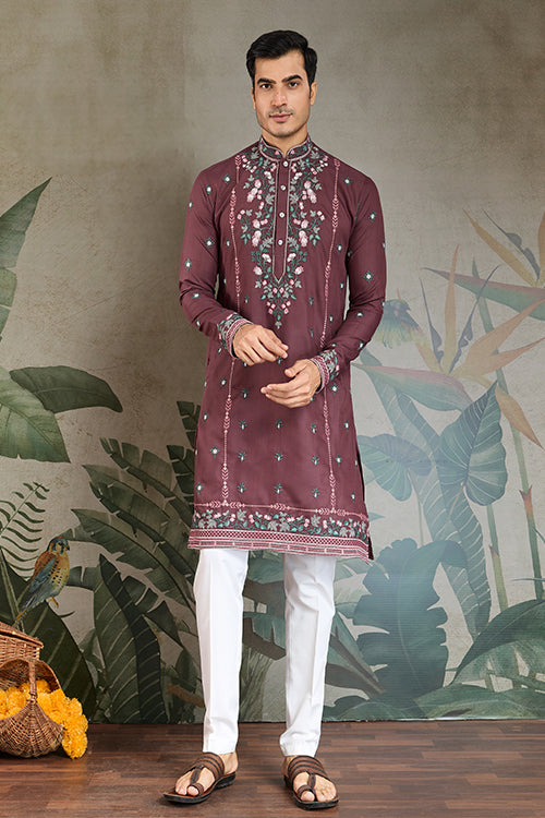 Shop Best Pastel Chocolate Kurta For Wedding & Festive Function