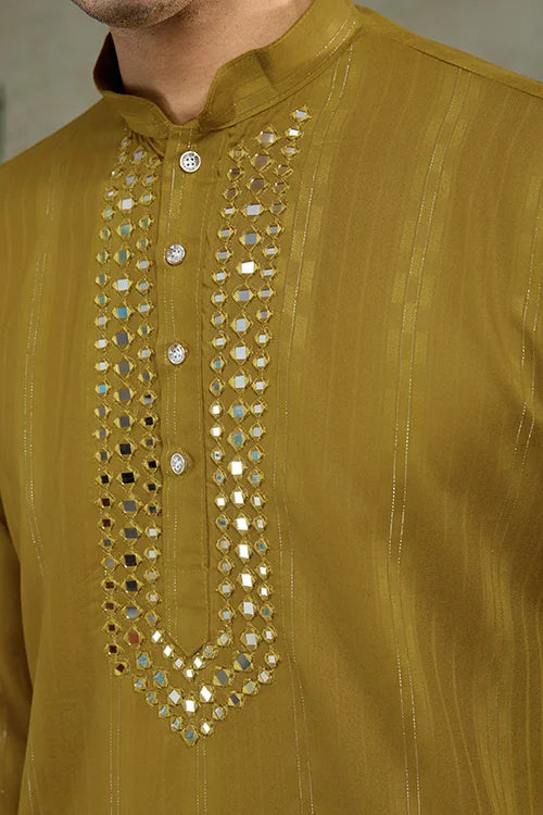 Elegant & Beautiful Rust Yellow Kurta With Dupatta – Stylish Look