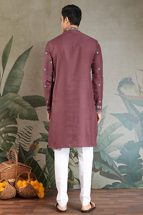 Shop Best Pastel Chocolate Kurta For Wedding & Festive Function