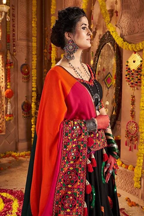 Black Ready To Wear Chaniya Choli For Navratri