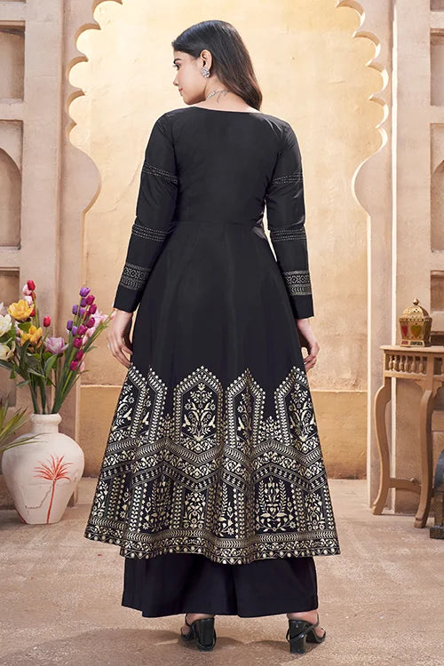 Ready To Wear Black Mirror Work Salwar Suit Collection