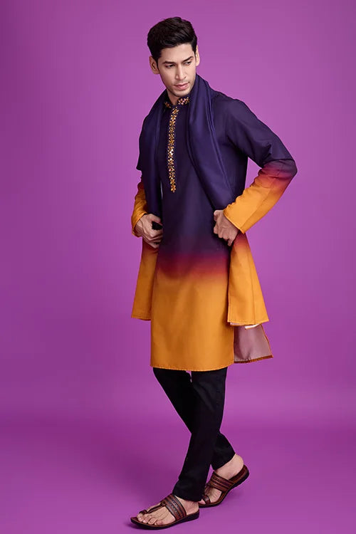Navratri Special Kurta Dupatta Set With Mirror Work