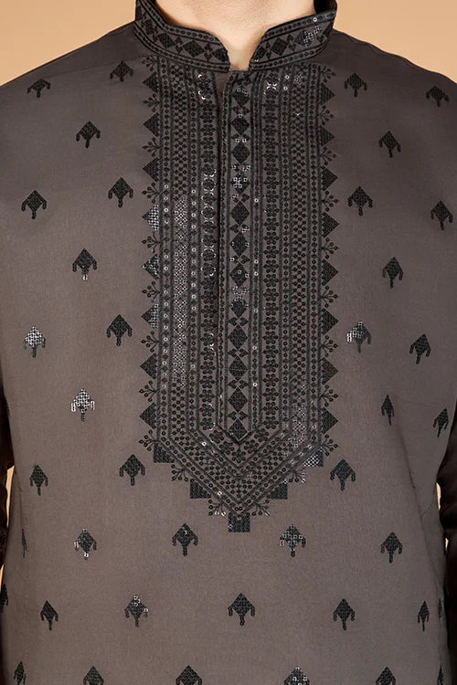 Brown Viscose Silk Kurta Set – Elegant & Stylish