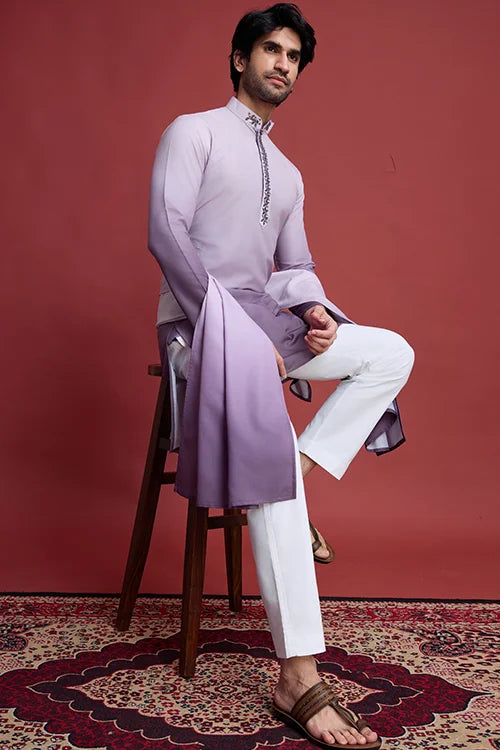 Designer Men’s Kurta Set With Real Mirror Work Collection