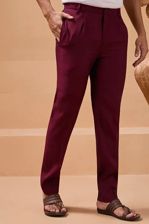 Maroon Color Traditional Special Koti Kurta Set for Men's Wear