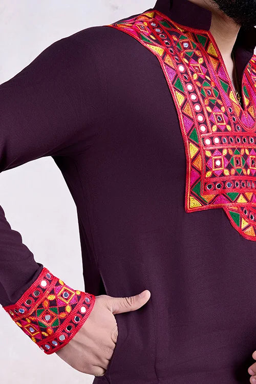 Purple Navratri Special Men's Wear Kurta Collection