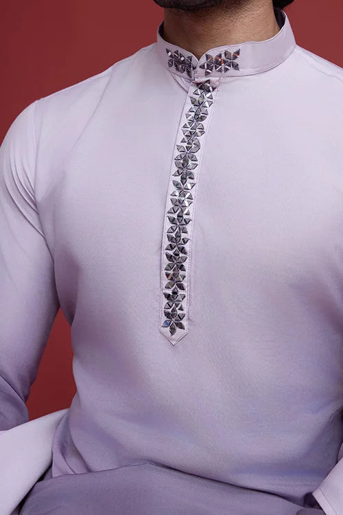 Designer Men’s Kurta Set With Real Mirror Work Collection