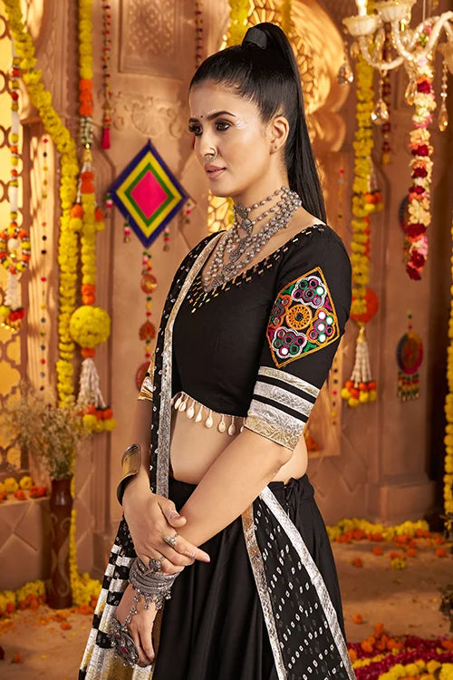 Designer Black Ready To Wear Chaniya Choli For Navratri
