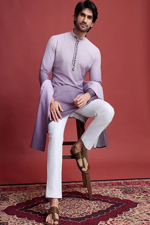 Designer Men’s Kurta Set With Real Mirror Work Collection