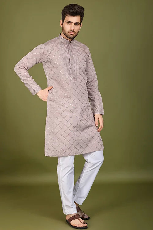 Designer Ivery Viscose Silk Kurta – Shubh Kala Store