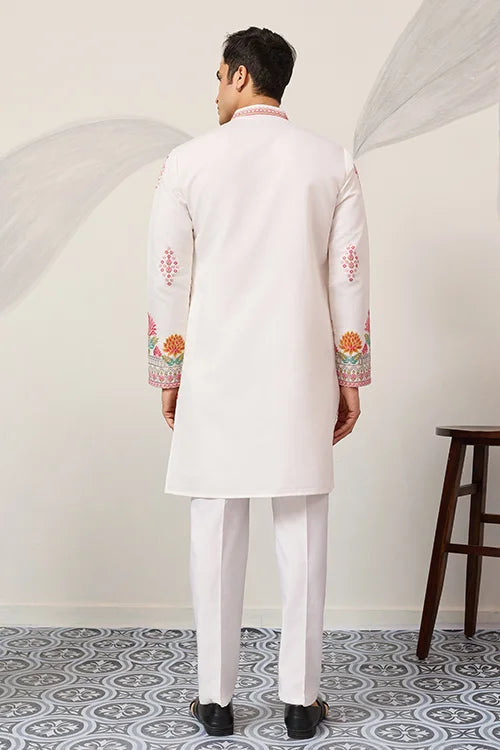 Royal Prince White Kurta Outfit For Mens Wear Collection