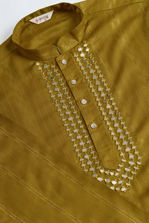 Elegant & Beautiful Rust Yellow Kurta With Dupatta – Stylish Look