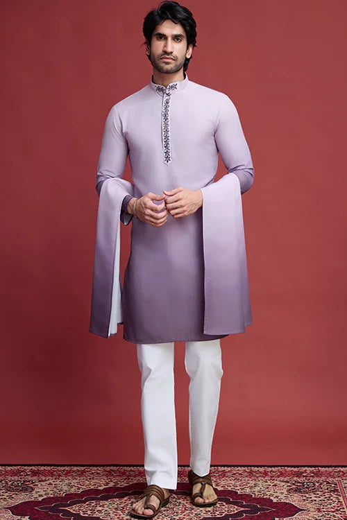 Designer Men’s Kurta Set With Real Mirror Work Collection