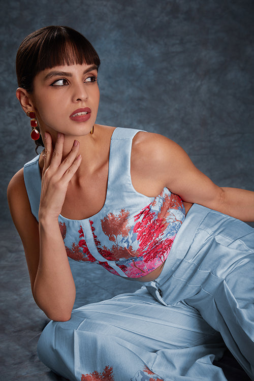 Readymade Printed Designer Sky Blue Co-Ords Collection
