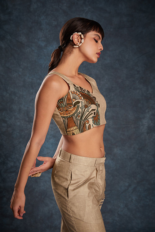 Stylish Fancy Wear Linen Printed Work Co-Ord Collection