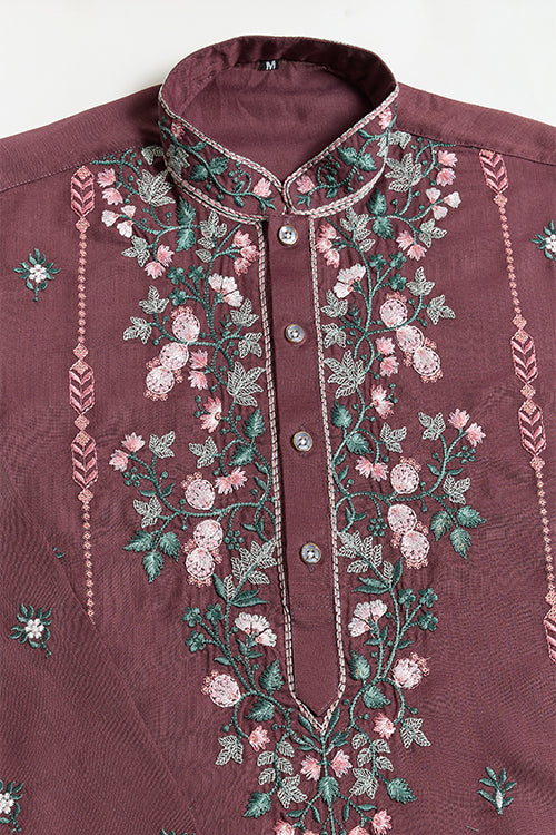 Shop Best Pastel Chocolate Kurta For Wedding & Festive Function