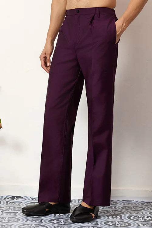 Premium Purple Koti Kurta Pajama for Wedding Wear