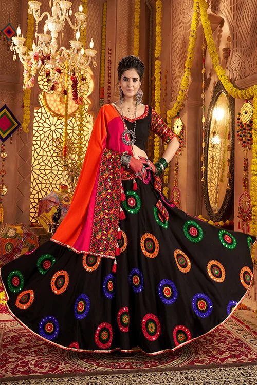 Black Ready To Wear Chaniya Choli For Navratri