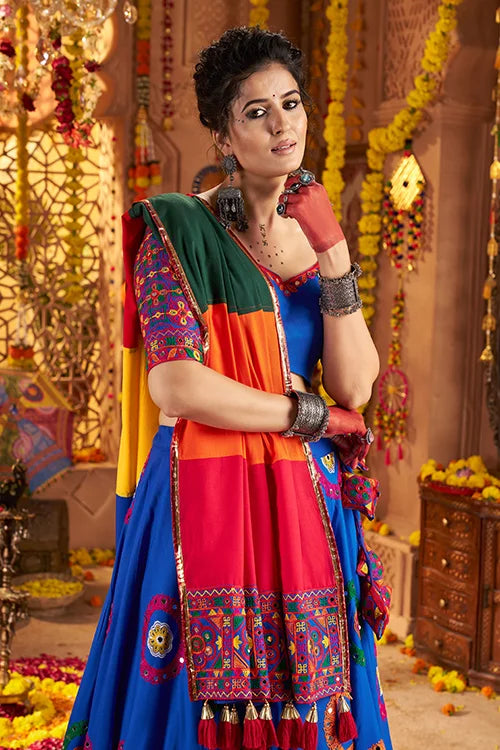 Royal Blue Color Traditional Chaniya Choli For Navratri