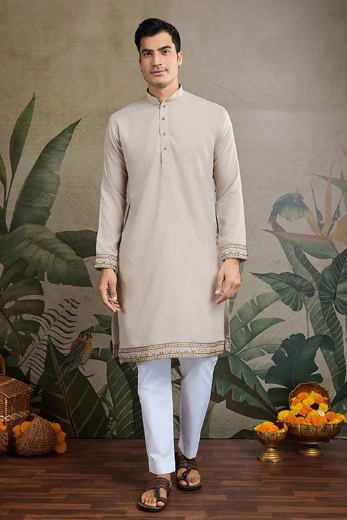 Stylish Ivery Men's Kurta Koti Set – Trendy & Elegant