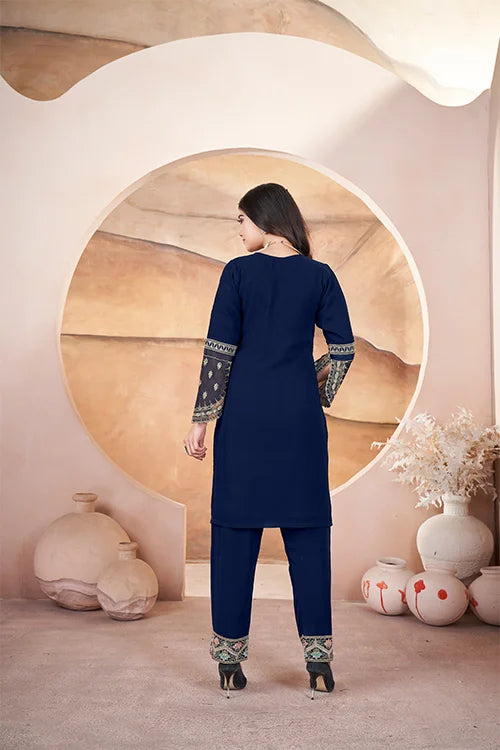 Blue Color Pakistani Style Salwar Suit For Women
