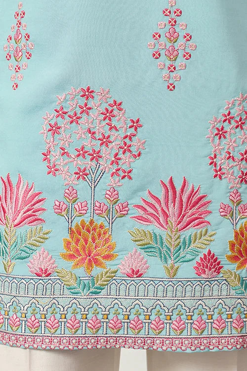 Sky Look Embroidered Work Ready Made Mens Wear Kurta