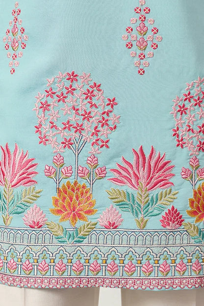 Sky Look Embroidered Work Ready Made Mens Wear Kurta