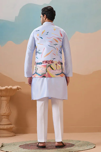 Sky Exclusive Wedding Wear Koti Kurta Pair with Mens Wear