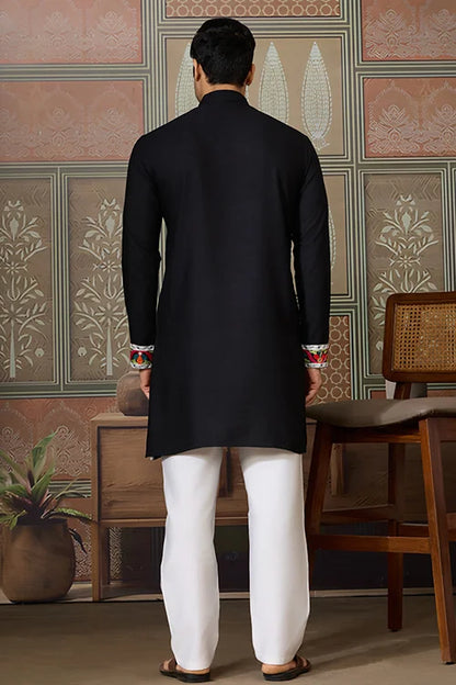 Black Trending Designer Festival Wear Men’s Kurta
