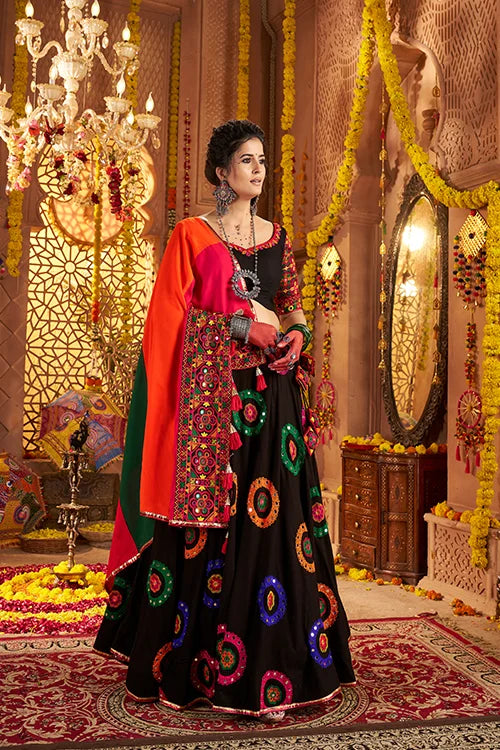 Black Ready To Wear Chaniya Choli For Navratri