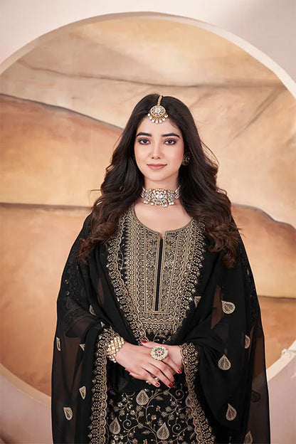 Black Color Pakistani Style Salwar Suit For Women