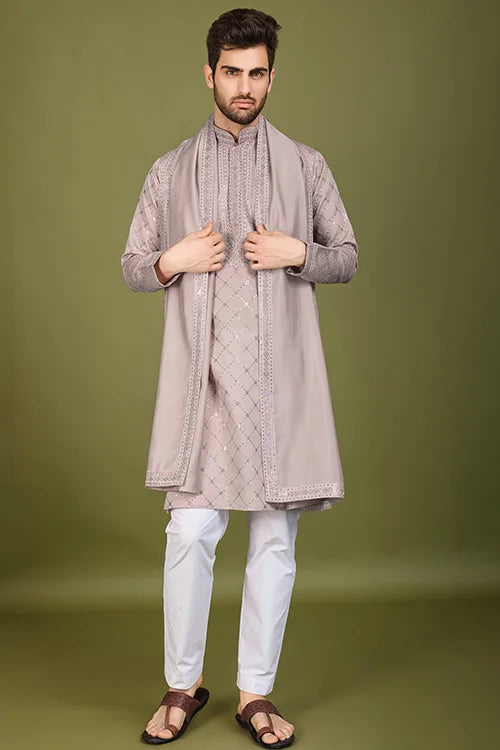 Designer Ivery Viscose Silk Kurta – Shubh Kala Store