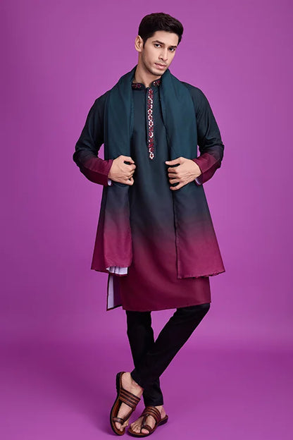 Traditional Kurta Dupatta Set Hand Mirror Work Perfection