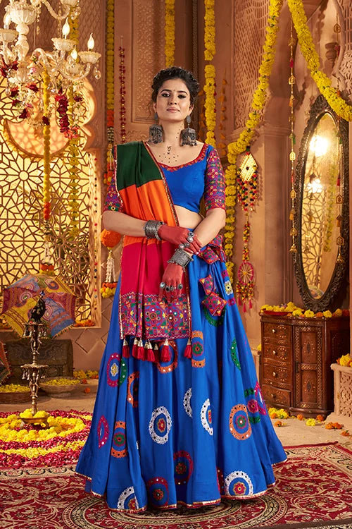 Royal Blue Color Traditional Chaniya Choli For Navratri