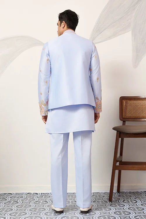 Luxury Carnival Function Special Mens Wear Koti Kurta Set