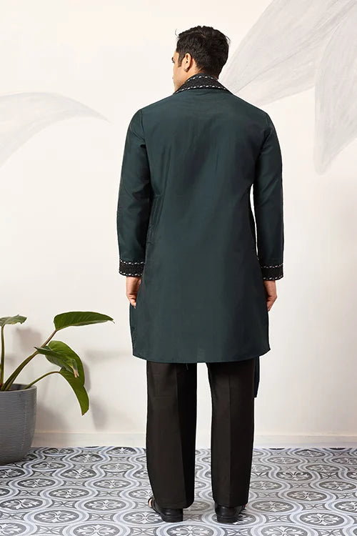 The Ultimate Designer Green Kurta With Dupatta For Mens Wear