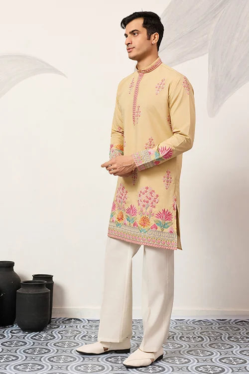 Groom Yellow Kurta For Haldi Ceremony Special For Mens