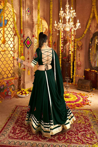 Designer Green Ready To Wear Chaniya Choli For Navratri